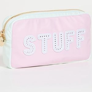 STONEY CLOVER LANE COLOR BLOCK STUFF POUCH PINK NWT